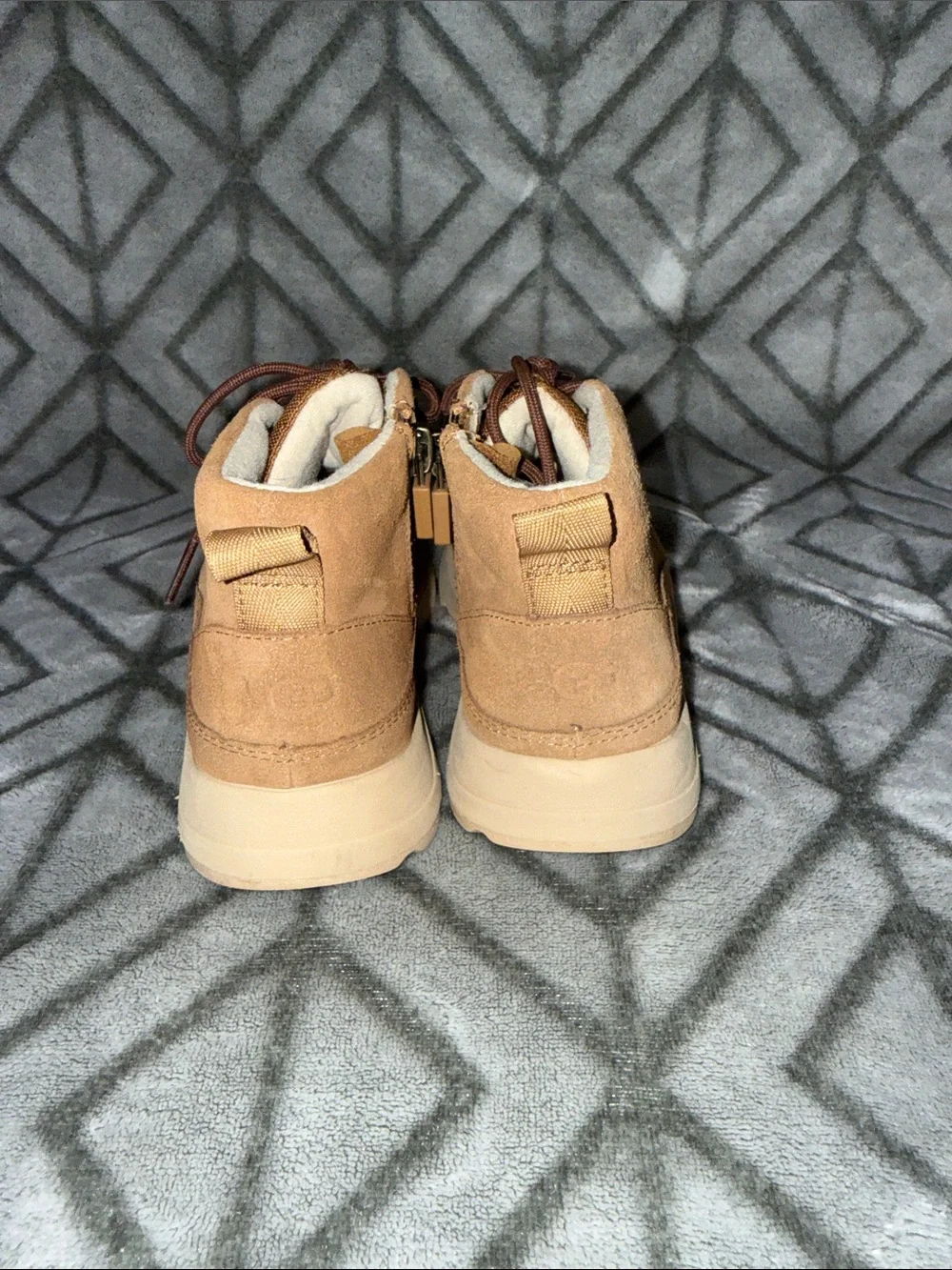 Boys Casual Suede UGG Boots in Tan